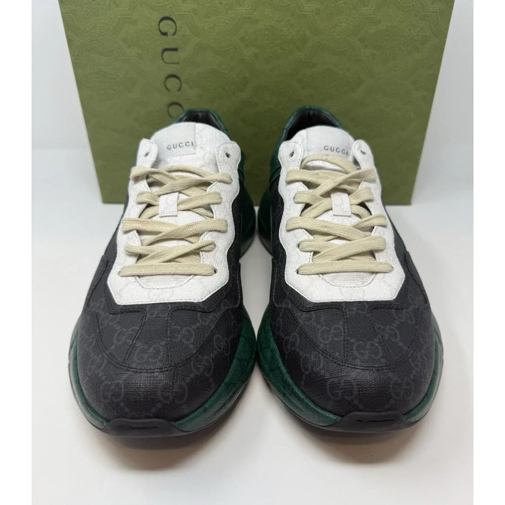 Gucci Rhyton GG Monogram Sneaker Green/Black Size 12 US 11 Gucci